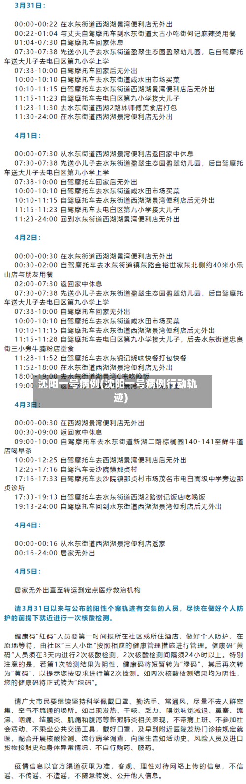 沈阳一号病例(沈阳一号病例行动轨迹)-第2张图片