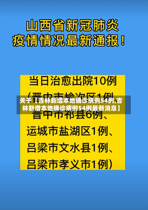 关于【吉林新增本地确诊病例54例,吉林新增本地确诊病例54例最新消息】-第2张图片
