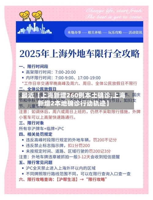 最近【上海新增260例本土确诊,上海新增2本地确诊行动轨迹】-第1张图片