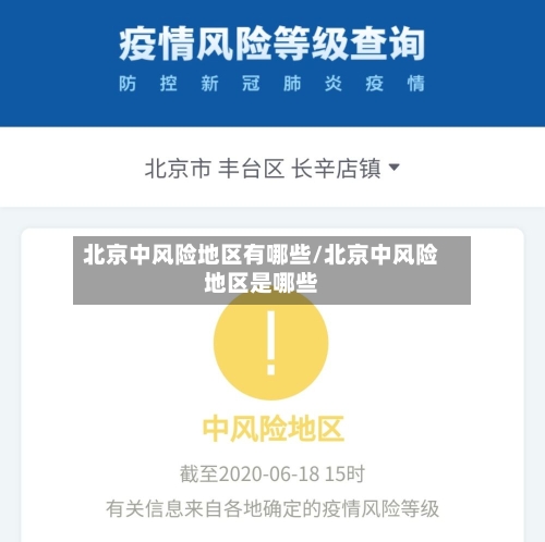 北京中风险地区有哪些/北京中风险地区是哪些-第1张图片