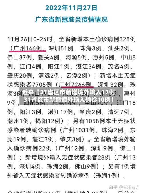 近来【31省区市新增境外输入17例31省区市新增境外输入确诊10例】-第3张图片