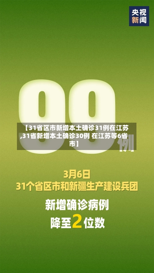 【31省区市新增本土确诊31例在江苏,31省新增本土确诊30例 在江苏等6省市】