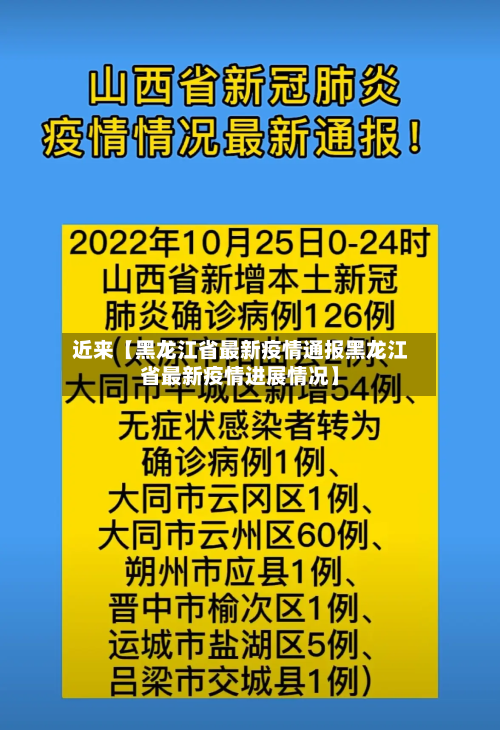 近来【黑龙江省最新疫情通报黑龙江省最新疫情进展情况】-第1张图片