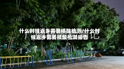 什么时候返乡需要核酸检测/什么时候返乡需要核酸检测报告-第2张图片