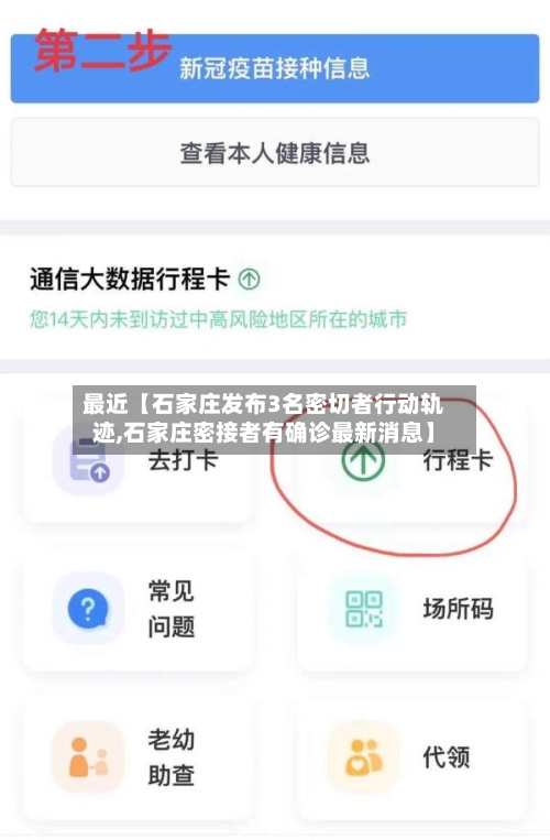 最近【石家庄发布3名密切者行动轨迹,石家庄密接者有确诊最新消息】-第1张图片