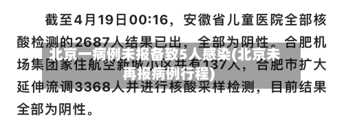 北京一病例未报备致5人感染(北京未再报病例行程)-第1张图片