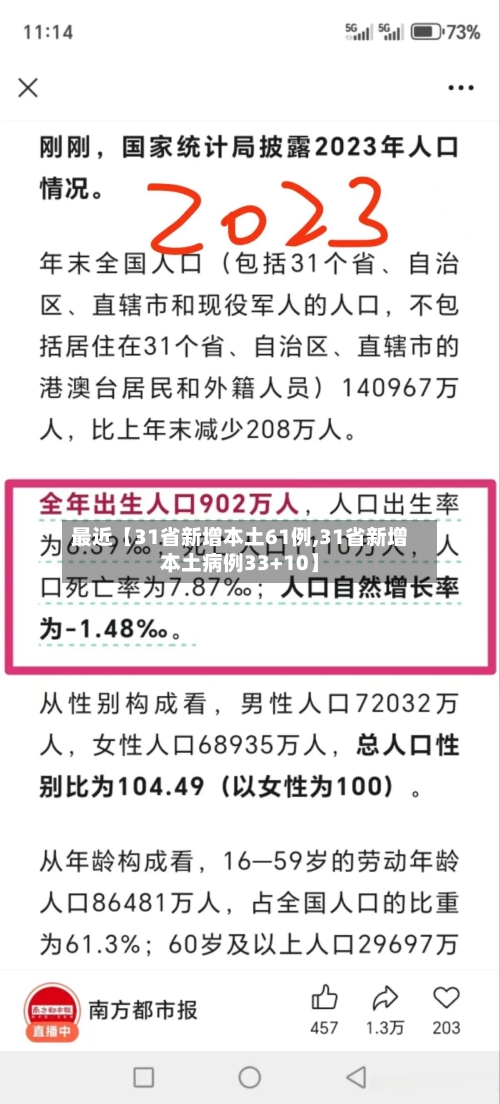 最近【31省新增本土61例,31省新增本土病例33+10】